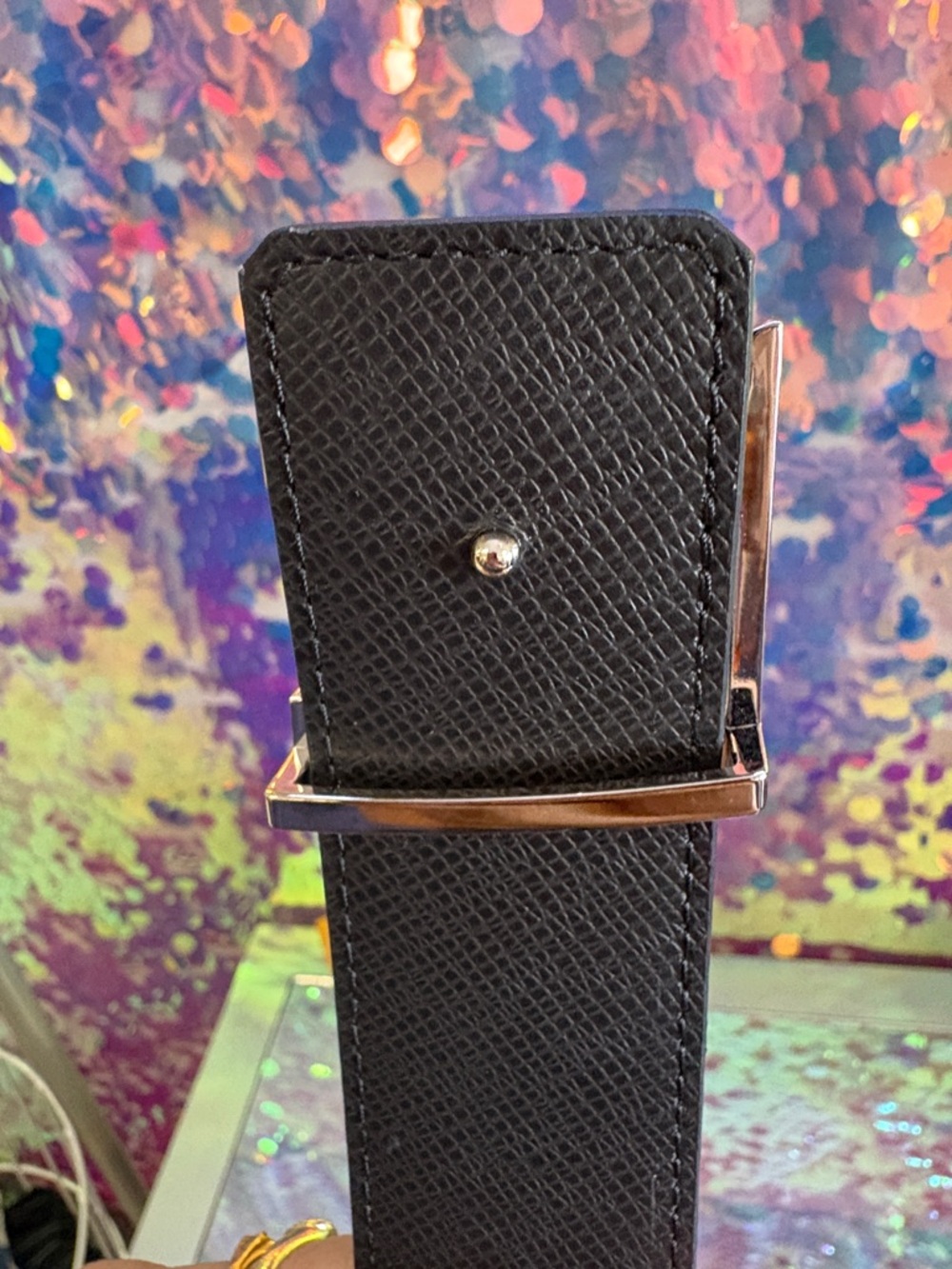 Louis Vuitton Black Monogram LV Reversible 110/44 Eclipse belt authentic mens - Picture 3 of 10